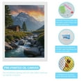 thumbnail image 3 of Diamond Art Kit for Adults, Mountain Cabin Stream Sunset Scene Diamond Painting for Adults Beginners, 5D DIY Diamond Art Painting Kits, Colorful Diamond Painting Craft for Home Decor 12x16, 3 of 7
