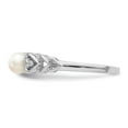 thumbnail image 3 of 925 Sterling Silver Rhodium-plated FW Cultured Pearl & Diam. Ring Size: 10; for Adults and Teens; for Women and Men, 3 of 5