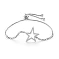 thumbnail image 1 of Moda encantadora ajustable mujer estrella circón plateado pulsera brazalete joyería regalo, 1 of 1