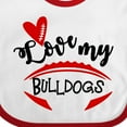 thumbnail image 4 of Inktastic Love My Bulldogs Football Boys or Girls Baby Bib, 4 of 4