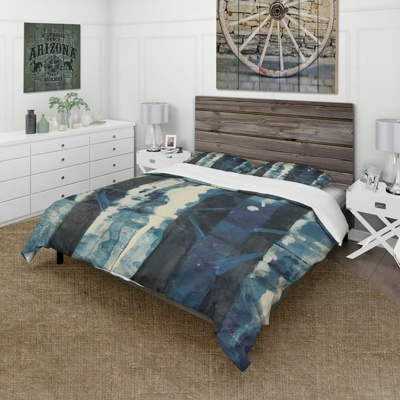 Designart 'Deep Woods II Indigo' Cottage Duvet Cover Set