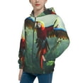 thumbnail image 2 of Kdxio Flying Parrots In Jungle Pattern Kids Boys Girls Zip Up Hoodie 3D Printed Hooded Sweatshirt Hoody Coat with Pocket 7-12 Y-Small, 2 of 6