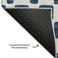 thumbnail image 7 of HomeRoots 669292 8 x 10 ft. Navy Blue & Ivory Geometric Transitional Washable Machine Made Rectangle Area Rug with UV Protection, 7 of 7