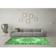 thumbnail image 3 of Ahgly Company Indoor Square Abstract Emerald Green Modern Area Rugs, 3' Square, 3 of 4