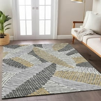Addison Rugs Chantille Indoor/Outdoor Transitional Floral Gray Washable Rectangle Rug, 9' x 12'