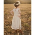 thumbnail image 4 of 2Bunnies Girls' 2T-8yr Jasmine Lace Crochet Boho Communion Rustic Girl Dress, 4 of 4