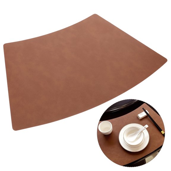 Milisten Brown Fan-Shaped Table Mats Set for Family Dining Table and Decoration, 1 Set