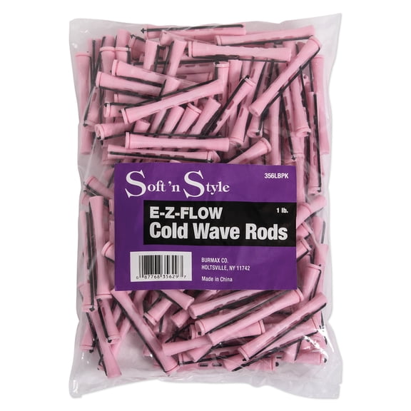 Concave Cold Wave Rods, Long Pink, 1 lb #356LBPK