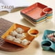 thumbnail image 5 of Diet Plate with Dipping Sauce Multipurpose Square Useful Food Grade Sectional Plate for Restaurant, 5 of 5