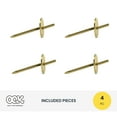 thumbnail image 4 of (3 pack) Ook One-Step Picture Hanger, Push Pin, 40 lbs, Steel, Brass, Gold, 4 pack, 4 of 14