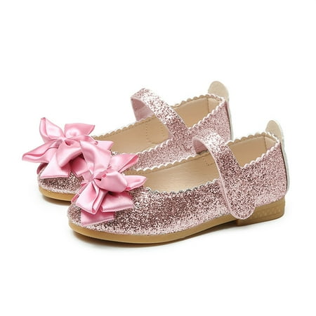 

Baby shoes Children Girl Fashion Princess Bowknot Dance Nubuck Leather Single Shoes CHMORA