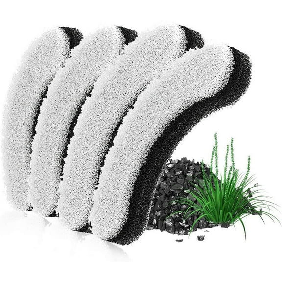 PHANY 4 Pcs Cat Water Fountain Filter, Transparent Drinking Water Faucet with Super Quiet Pump, Water Dispenser with Filter, Filter Replacement, WF050TP, WF100 4PCS