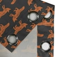 thumbnail image 4 of Ambesonne Fox Grommet Curtain, Forest Animal Silhouette, 50" x 72", Orange Charcoal Grey, 4 of 6