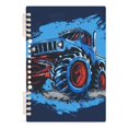 thumbnail image 2 of Monster Truck Ring Binder Notebook Journey Note Diary College Ruled Spiral Notebook Study Loose Leaf Paper A5 60 Pages, 2 of 8