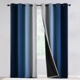 thumbnail image 1 of 2 cortinas Yakamok 100% opacas, 240 x 240 cm, con ojales, color azul, 1 of 7