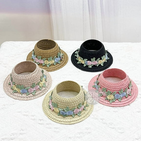 HONMEET 3pcs Mini Top Hats Tiny Formal Woven Caps for Crafts Dollhouse Accessories Christmas Snowman Party Decorations
