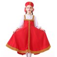 thumbnail image 6 of Odeerbi Toddler Girls Oktoberfest Stage Performance Dress Two Pieces Skirt Set Children's Russian Ukrainian Parent Child Sports Games Dress Up Skirt Set Red, 6 of 6