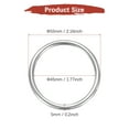 thumbnail image 3 of Uxcell 1.77 Inch Dia Metal O Rings [2Pcs] - 316 Stainless Steel 0.2 Inch THK Multi-Purpose Welded Round Rings Use for Crafts, 3 of 6