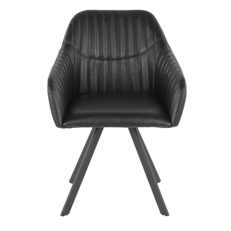 Black leather chair online walmart