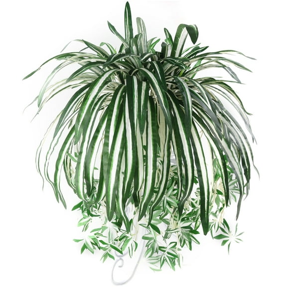 Cheers.US 1Pc Artificial Spider Chlorophytum Silk Faux Green Hang Plant Home Wedding Decor