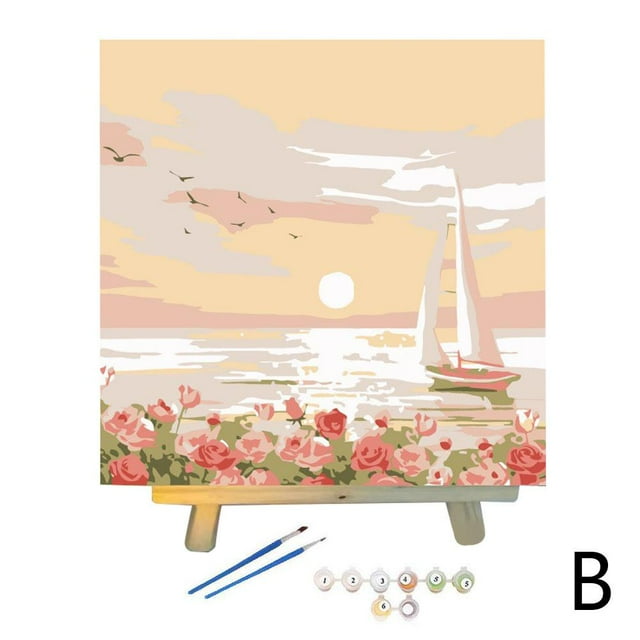 Digital Oil Painting SetDIY Girl Gifts Handmade Landscape Painting Decora