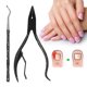 thumbnail image 3 of Cortaúñas profesional de acero inoxidable para eliminar piel muerta y recortar cutículas: juego de manicura y pedicura de calidad superior, 3 of 8
