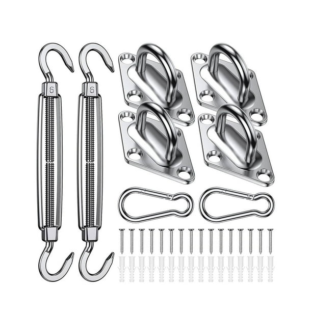 M6 Heavy Duty Sun Shade Sail Fixing Kit,Stainless Steel Installation Hardware for Outdoor