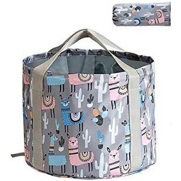 Artefacto de baño de pies de viaje con lavabo de agua plegable portátil, se puede usar como lavabo, lavabo de cubo, lavabo, al aire libre se puede usar para contener agua, 35 * 22 cm