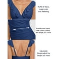 thumbnail image 4 of Charmo Women's One-Piece Swimsuit Ruffle Bathing Suit with Tummy Control Sexy Monokini Swimwear, 4 of 9