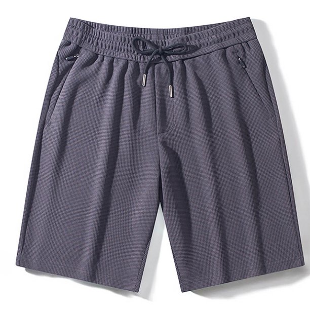 Puntoco Pantalones Cortos De Playa Para Hombre Con Bolsillo Con Cordón Estampado Pantalones Tres Cuartos Burdeos M, Pantalones Cortos Hombre