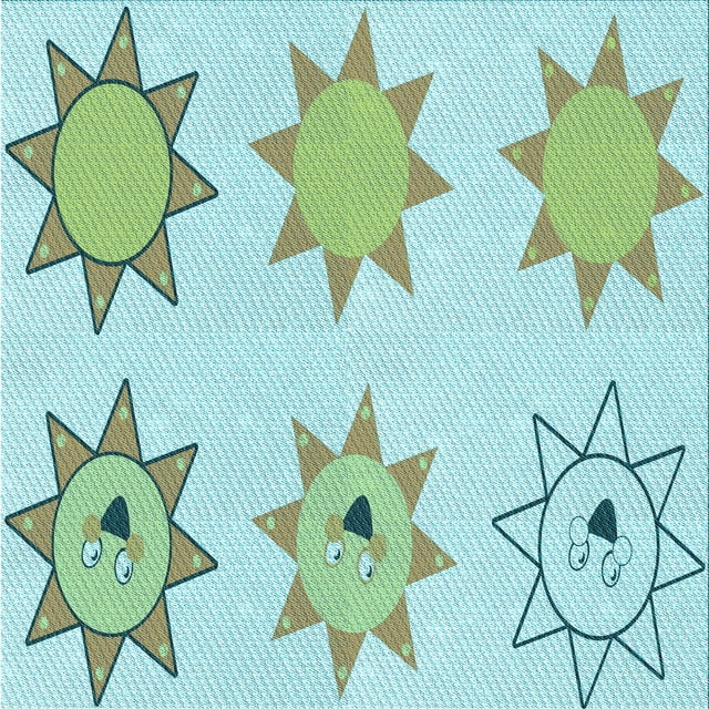 Ahgly Company Machine Washable Indoor Square Transitional Light Aquamarine Green Area Rugs, 5' Square
