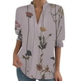 thumbnail image 1 of Fvwitlyh Chandail en Molleton Femme Mode Décontractée Impression Papillon Col Rond Manches Trois-Quarts T-Shirt Blouse Rose,m, 1 of 5