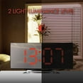 thumbnail image 3 of EIMELI Digital Alarm Clock Curved Bedroom Desk Clock Electronic Clock Large Screen Mute Plastic, 3 of 9