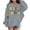 R370/Grey, variant on Vividxx Hoodies For Girls Long Sleeve Letter Print Pocket Pullover Casual Hooded Sweatshirts For School Fashion Clothes 3-4 Years
