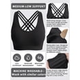 thumbnail image 6 of MINTREUS Sports Bras for Women,Padded Strappy Sports Bras Criss-Cross Back Yoga Cami Medium Support Sports Bras with Removable Cups, 6 of 6