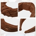 thumbnail image 4 of Unique Bargains 1 Pcs Shiny Knotted Wide Head Bands for Women Hairband Hair Hoop Hair Accessories Brown, 4 of 7
