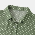 thumbnail image 4 of HAPIMO Men's Loose Shirts Clothing Fashion Summer Button Leisure Short Sleeve Shirts Sale Lapel Pullover Polka Dot Print Tees Green L, 4 of 8