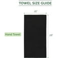 thumbnail image 2 of Elegant Comfort Turkish Cotton Hand Towel Set, 4-Pack, 16" x 28", Highly Absorbent - Soft Bathroom Towels, Black, 2 of 6