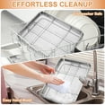 thumbnail image 6 of Vesteel 16 inch Air Fryer Pan with Basket Set of 2, Stainless Steel Oven Crisper Tray for Baking, Roasting, and Healthy Cooking, Dishwasher Safe, 6 of 8