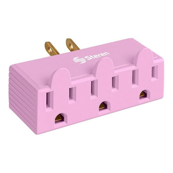 Adaptador Steren 3 Entradas  WMS-1217 Rosa