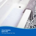 thumbnail image 3 of Kenney® Inside the Shower Vinyl Bubble Bath Mat with Suction Cups and Drain Holes, 30.75" L x 15.25" W, Clear, 3 of 6