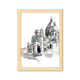 thumbnail image 1 of Sacre Coeur en París, Francia Cuadro de madera decorativa marco de casa A4, 1 of 3