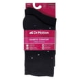 thumbnail image 4 of Dr. Motion Black Diabetic Crew Comfort Socks Non-Binding Wide Top for Women, 4 of 5