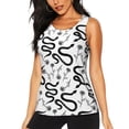 thumbnail image 2 of Uemuo Hand Drawn Snake Pattern Workout Tank Tops for Women Breathable Moisture-wicking tank top Sleeveless Running Loose Fit Yoga Tops Active Shirts Sports Gym Exercise, 2 of 9