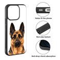 thumbnail image 2 of FINCIBO Soft Rubber Protector Cover Case for Apple iPhone 14 Pro Max 6.7" 2022, Black Tan German Shepherd Dog, 2 of 5