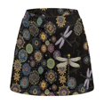 thumbnail image 5 of Garronmavis Dragonfly Women's Tennis Skirts High Waisted Golf Skorts Boho Flower Athletic Golf Skorts Skirts with Pockets Shorts, Size XL, 5 of 6