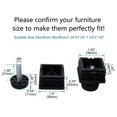 thumbnail image 2 of Uxcell Leveling Feet 38 x 38mm Square Inserts Kit Furniture Glide Adjuster 4 Sets, 2 of 7
