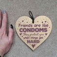 thumbnail image 2 of Friendship Pissing Pants Funny Wooden Plaque Friend Gift Person Picture on String, 2 of 5