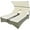 Cream, variant on Harper & Bright Designs Patio Chaise Lounge with Adjustable Backrest for 2, Outdoor Rattan Daybed Lounger with Roof, Storage Box and 2 Cup Holders for Patio Balcony Poolside, Grey
