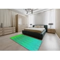 thumbnail image 5 of Ahgly Company Machine Washable Indoor Square Transitional MediumSpringGreen Area Rugs, 3' Square, 5 of 7